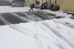 雪。これで終わりにしてほしいですね(⌒-⌒; )